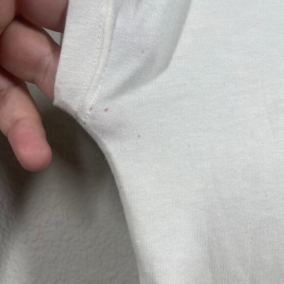 Tonlé XS T-Shirt Mini Dress White Tan Colorblock Cotton Crew Neck Short Sleeves - Picture 4 of 12